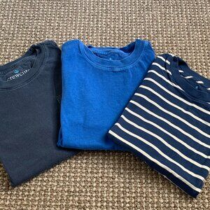 Crewcuts Boys T-Shirt Bundle Size M (8–9) Navy Blue Stripe Pocket Tees